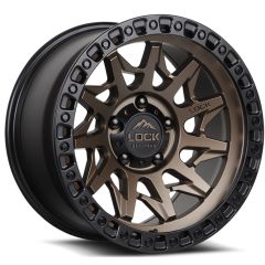17x9 Lock Off-Road Lunatic Matte Bronze w/ Matte Black Ring 5x5/127 -12mm