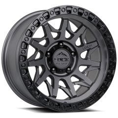 17x9 Lock Off-Road Lunatic Matte Grey w/ Matte Black Ring 6x135 1mm