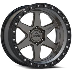 17x9 Lock Off-Road Olympus Olympus Matte Grey w/ Matte Black Ring 5x5/127 -12mm