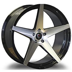Staggered Full Set: Marquee M1001 Gloss Black Machined