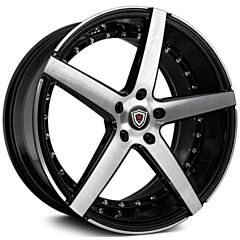 Staggered Full Set: Marquee M3226 Gloss Black Machined