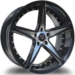 20x9 Marquee M3248 Gloss Black Machined 5x4.5/114.3 35mm