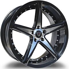 Staggered Full Set: Marquee M3248 Gloss Black Machined