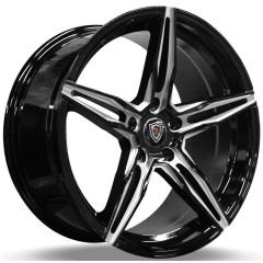 18x8.5 Marquee M8888 Gloss Black Milled 5x4.5/113.4 35mm