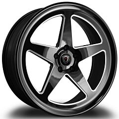 Staggered Full Set: Marquee M9535 Gloss Black Milled ( Flow Formed)
