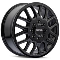 20x8.25 Mayhem Cogent Dually Front 8107D Gloss Black 8X200 115MM 142.0 C.B.