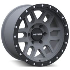 17x9 Mayhem Delta 8304 Matte Gunmetal w/ Matte Black Lip 6x5.5/139.7 -12mm