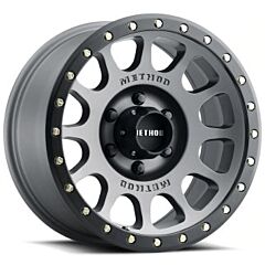 (Black Friday Sale) 20x9 Method Race MR305 NV Titanium w/ Matte Black Lip 8x6.5/165 18mm