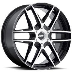 (Clearance - No Returns) 17x7.5 MKW Avenue A613 Gloss Black Machined 5x4.25/108 5x4.5/114.3 40mm