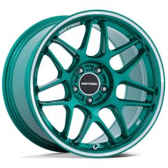 18X8.5 Motegi MR158 Hokkaido Green w/ Machined Lip 5x4.5/114.3 35mm