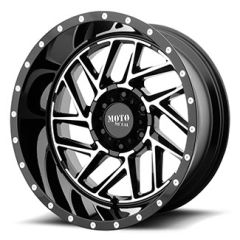 20x12 Moto Metal MO985 Gloss Black Machined (* May Require Trimming) 5x5/127 -44mm