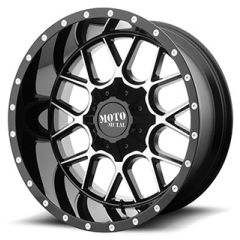 20x12 Moto Metal MO986 Gloss Black Machined (* May Require Trimming) 5x5/127 5x5.5/139.7 -44mm