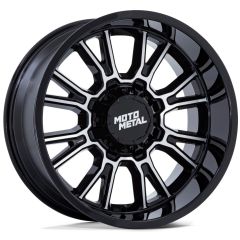 (Clearance - No Returns) 20x9 Moto Metal MO810 Gloss Black Machine 5x5.5/139.7 5x150 20mm