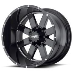 (Clearance - No Returns) 20x12 Moto Metal MO962 Gloss Black Milled (* May Require Trimming) 6x135 -44mm