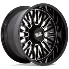 22X12 Moto Metal MO809 Gloss Black Machined (* May Require Trimming) 6x135 6x5.5/139.7 -44mm
