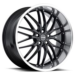 Staggered Full Set: MRR GT1 Black Machined Lip