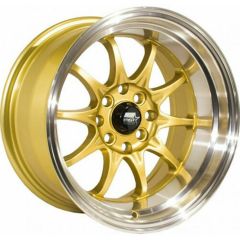 16x8 MST MT11 Gold w/ Machined Lip  5x100 5x4.5/114.3 15mm