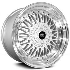 16x8 MST MT13 Silver w/ Machined Lip 5x100 5x4.5/114.3 20mm