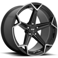 (Clearance - No Returns) 20x9 Niche Arrow Gloss Black Brushed N259 5x115 18mm
