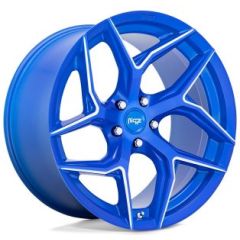 (Clearance - No Returns) 20x9 Niche Torsion Anodized Blue Milled M268 5x4.5/114.3 40mm