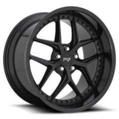 19x8.5 Niche Vice Satin Black w/ Gloss Black Lip M226 5x4.5/114.3 35mm