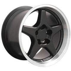 17x11 OE Replica Corvette ZR1 CV01 Gloss Black w/ Machined Lip 5x4.75/120.7 50mm