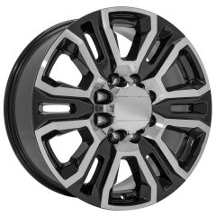 20x8.5 OE Replica GMC Sierra 2500/3500 HD Denali CV70 Gloss Black Machined 8x6.5/165 12mm