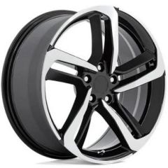 18X8 Performance Replicas PR216 Gloss Black Machined 5x4.5/114.3 45mm