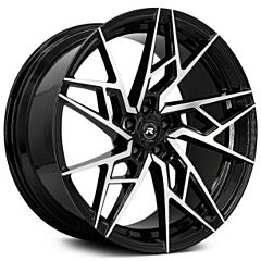 Staggered Full Set: Renzo Ascari Gloss Black Machined Face