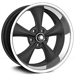 (Clearance - No Returns) 18x8 Ridler 695 Matte Black w/ Machined Lip 5x4.5/114.3 0mm