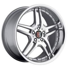 19x8.5 MRR RW2 Cinque Silver/Machined (Chrome Stainless Steel Lip) 5x112 32mm