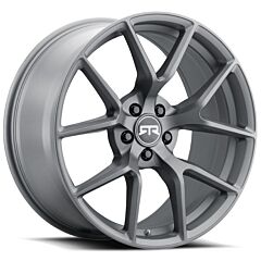 Staggered Full Set: RTR Tech 5 Mustang Satin Charcoal (Flow Formed)