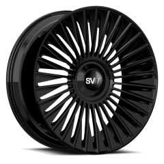 Staggered Full Set: Savini SV.1 X2 Gloss Black (Fully Forged)