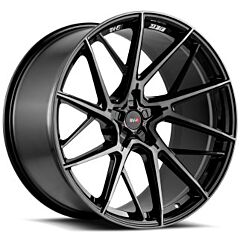 Staggered Full Set: Savini SV-F6 Gloss Black w/ Double Dark Tint (Flow Form)