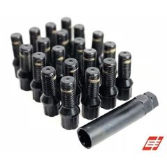 Black Spline Lug Bolt Kit + Key