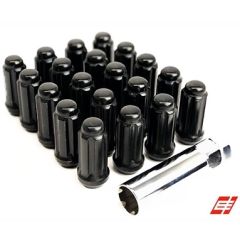 Tall Black Spline Lug Nut Kit + Key (for Trucks)