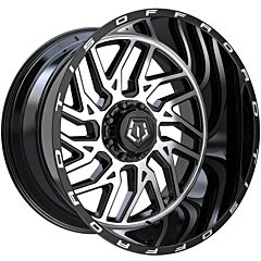 (Clearance - No Returns) 20x10 TIS Off-Road 544MB Gloss Black Machined 6x135 6x5.5/139.7 -25mm