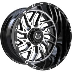 20x12 TIS Off-Road 544MB Gloss Black Machined (* May Require Trimming) 8x170 -44mm