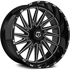 20x10 TIS Off-Road 547BM Gloss Black Milled 5x4.5/114.3 5x5/127 -19mm