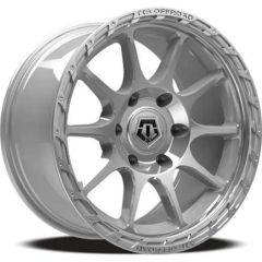 (Clearance - No Returns) 17x9 TIS Off-Road 563BS Silver w/ Brushed Face 6x5.5/139.7 0mm