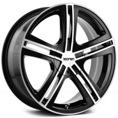 (Clearance - No Returns) 17x7 Touren TR62 Gloss Black Machined Face & Machined Lip 4x100 4x4.5/114.3 40mm