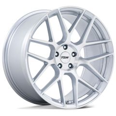 18X8.5 TSW TW002 Lasarthe Gloss Silver Machined (Flow Formed) 5x112 42mm