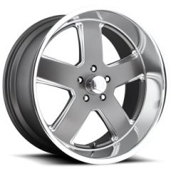 20x8 US Mags U118 Hustler Gun Metal w/ Diamond Cut Lip 5x4.75/120.7 1mm