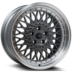 17X8 Versus VS08 Matte Gunmetal w/ Machined Lip 5x112 35mm