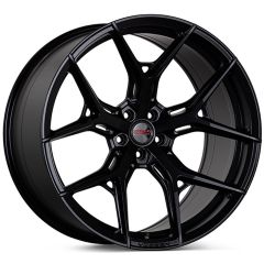 Staggered Full Set: Vossen HF-5 Satin Black (Hybrid Forged)