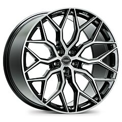 Staggered Full Set: Vossen HF-2 Brushed Gloss Black (Hybrid Forged)