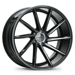 Staggered Full Set: Vossen CVT Tinted Gloss Black (True Directional Wheels)