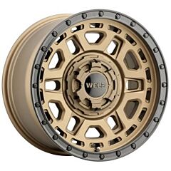 17x9 Weld Off-Road Crux W120 Satin Bronze w/ Satin Black Lip (Rotary Forged) 5x4.5/114.3 5x5/127 0mm