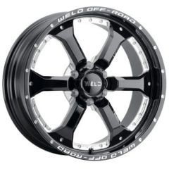 20x9 Weld Off-Road Granada Six W125 Gloss Black Milled (Rotary Forged) 6x5.5/139.7 20mm