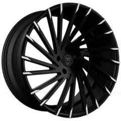 20x8.5 Lexani Wraith Gloss Black w/ Machined Tips (CUSTOM)